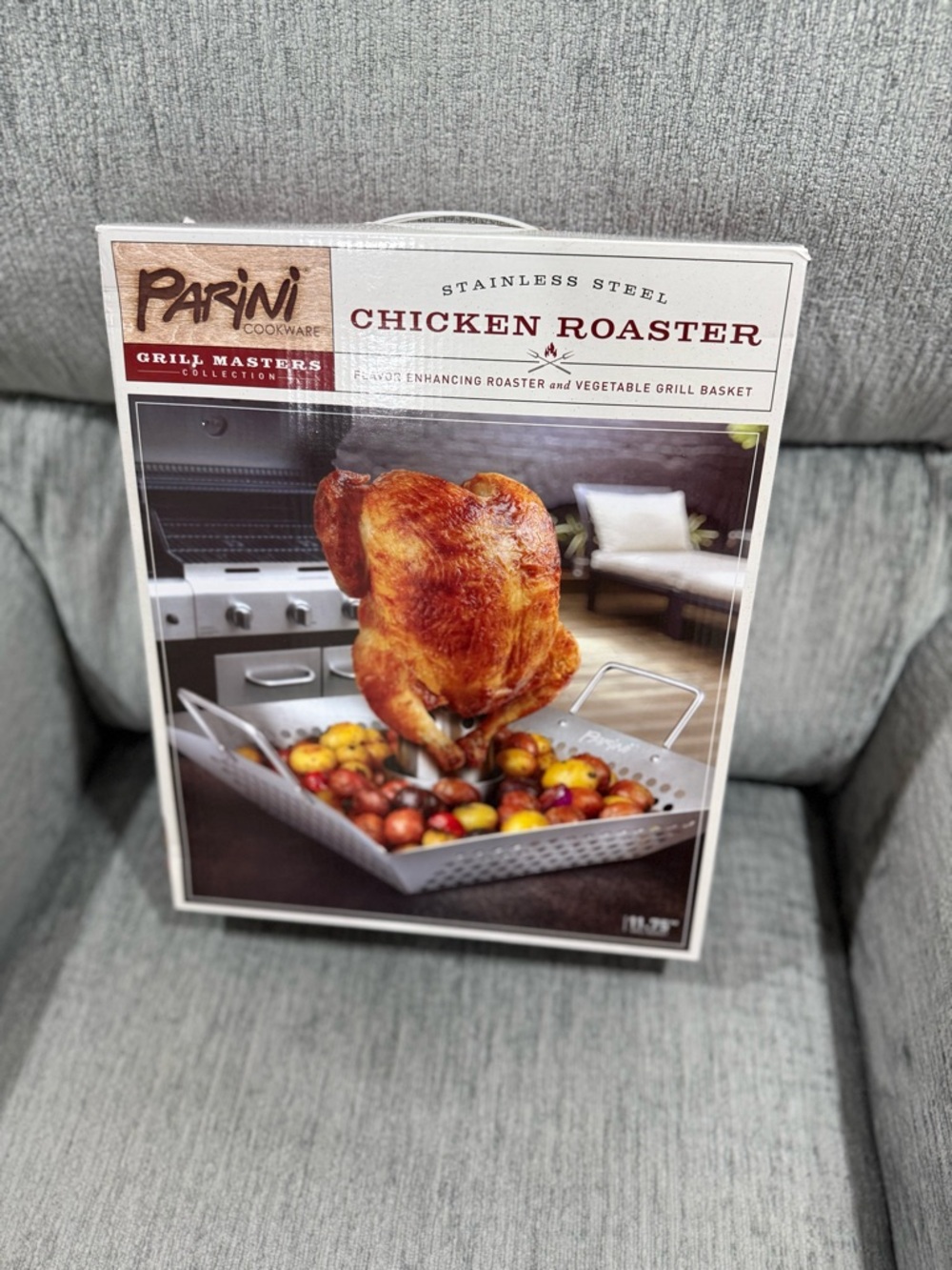 Parini Stainless Steel Chicken Roaster - Silver